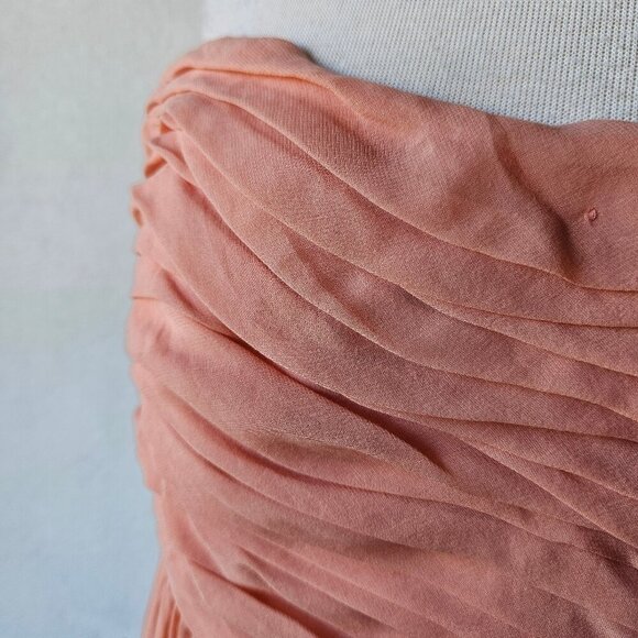 See by Chloe Blush Pink Rose Ruched Bodice Silk Chiffon Party Cocktail Dress 12 - Picture 5 of 7